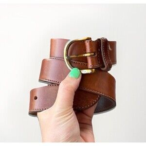 Eddie Bauer Womens Brown Leather Belt Size L